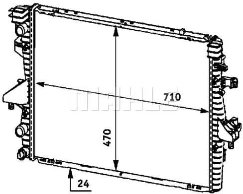 Radiator, engine cooling BEHR *** PREMIUM LINE *** CR 585 000P - image 2