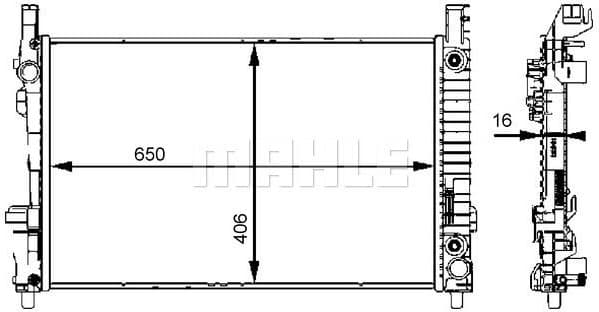 Radiator, engine cooling BEHR CR 661 000S - image 5