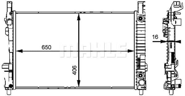 Radiator, engine cooling BEHR *** PREMIUM LINE *** CR 661 000P - image 2