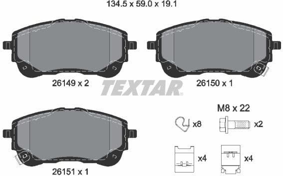 Brake Pad Set, disc brake Q+ 2614901