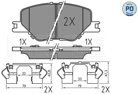 Brake Pad Set, disc brake MEYLE-PD: Advanced performance and design. 025 228 3819/PD