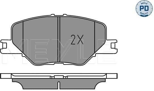 Brake Pad Set, disc brake MEYLE-PD: Advanced performance and design. 025 228 3819/PD - image 2