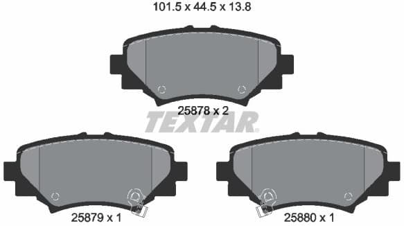 Brake Pad Set, disc brake 2587801