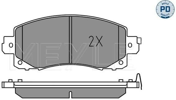 Brake Pad Set, disc brake MEYLE-PD: Advanced performance and design. 025 222 0117/PD