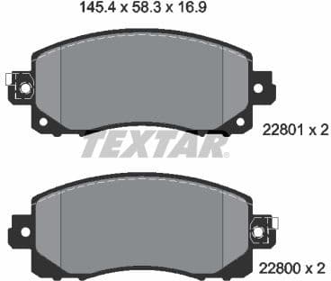 Brake Pad Set, disc brake 2280001