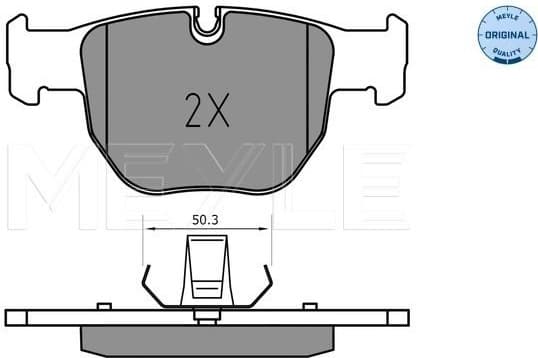 Brake Pad Set, disc brake MEYLE-ORIGINAL: True to OE. 025 233 9719