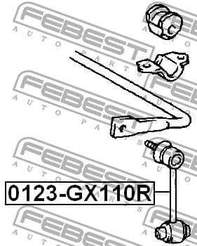Link/Coupling Rod, stabiliser bar 0123-GX110R - image 2