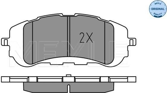 Brake Pad Set, disc brake MEYLE-ORIGINAL: True to OE. 025 258 9518
