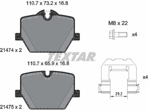 Brake Pad Set, disc brake Q+ 2147401