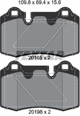 Brake Pad Set, disc brake 2016501