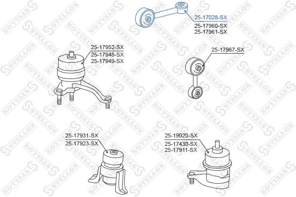 Mounting, engine 25-17028-SX - image 2