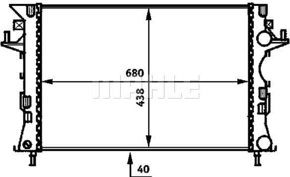 Radiator, engine cooling BEHR *** PREMIUM LINE *** CR 462 000P