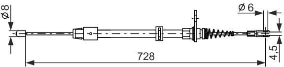 Cable Pull, parking brake 1 987 482 301