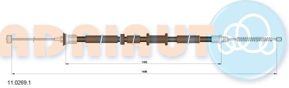 Cable Pull, parking brake 11.0269.1