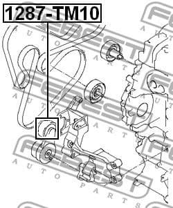 Tensioner Pulley, V-ribbed belt 1287-TM10 - image 2
