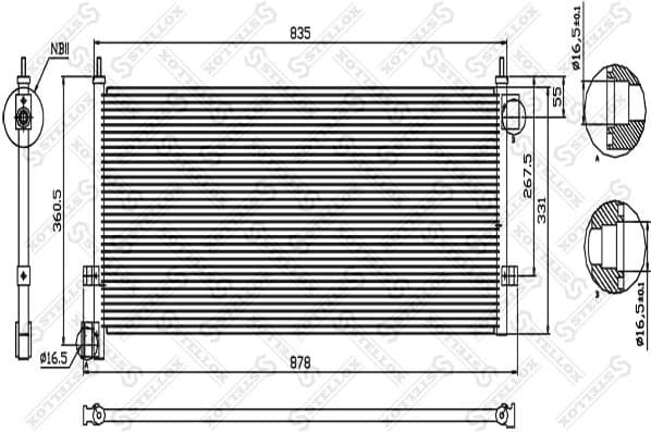 Condenser, air conditioning 87-28001-SX