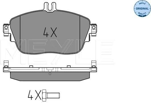 Brake Pad Set, disc brake MEYLE-ORIGINAL: True to OE. 025 248 6919