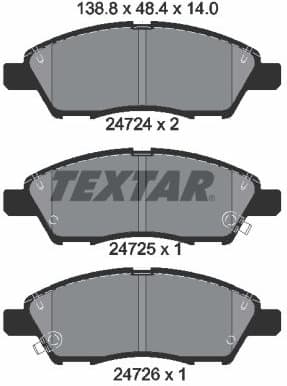 Brake Pad Set, disc brake 2472401
