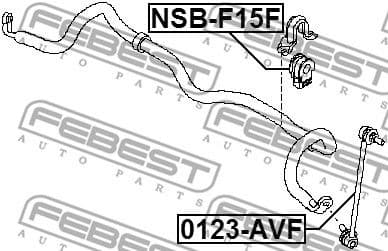 Mounting, stabiliser bar NSB-F15F - image 2