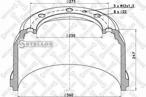 Brake Drum 85-00072-SX