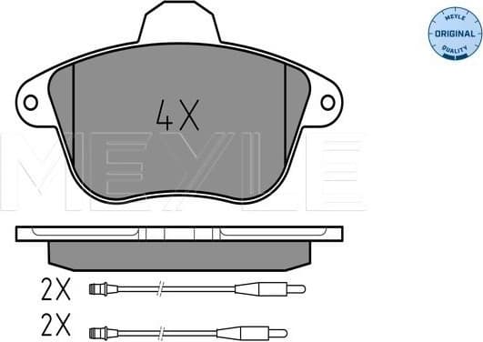 Brake Pad Set, disc brake MEYLE-ORIGINAL: True to OE. 025 215 0717/W