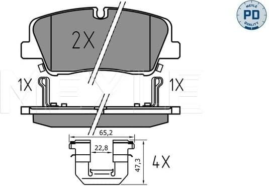 Brake Pad Set, disc brake MEYLE-PD: Advanced performance and design. 025 224 1817/PD