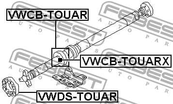 Bearing, propshaft centre bearing VWCB-TOUAR - image 2