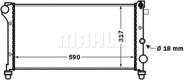 Radiator, engine cooling BEHR CR 1452 000S - image 2
