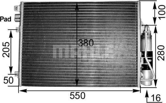Condenser, air conditioning BEHR AC 303 000S