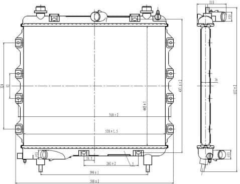 Radiator, engine cooling 59259