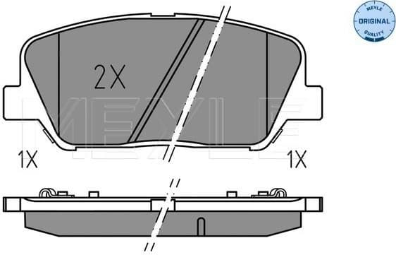 Brake Pad Set, disc brake MEYLE-ORIGINAL: True to OE. 025 249 1517