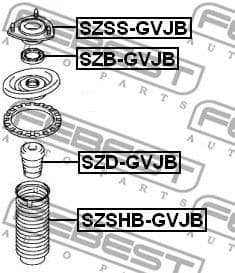 Rolling Bearing, suspension strut support mount SZB-GVJB - image 2