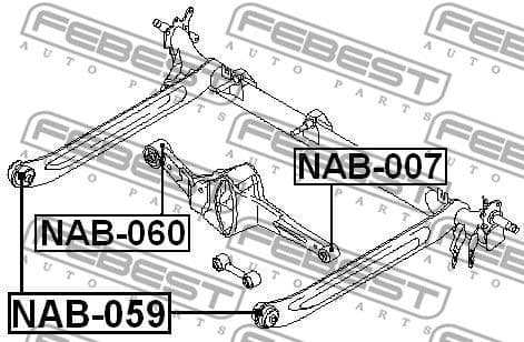 Mounting, control/trailing arm NAB-060 - image 2