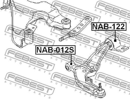 Mounting, control/trailing arm NAB-012S - image 2