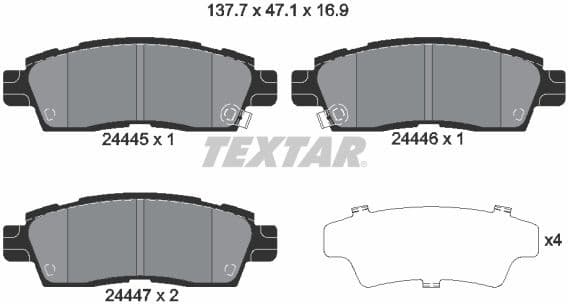 Brake Pad Set, disc brake 2444501