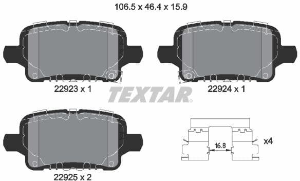 Brake Pad Set, disc brake 2292301