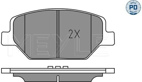 Brake Pad Set, disc brake MEYLE-PD: Advanced performance and design. 025 221 3819/PD - image 2