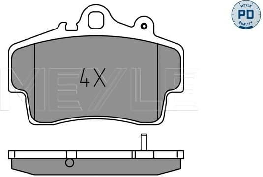 Brake Pad Set, disc brake MEYLE-PD: Advanced performance and design. 025 219 3715/PD