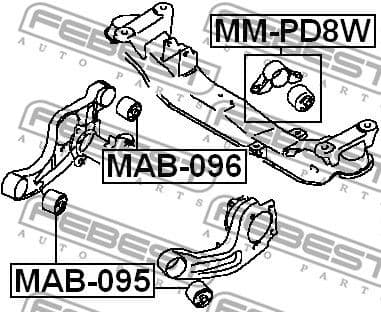 Mounting, differential MAB-095 - image 2