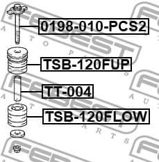 Fastening Bolt, control arm 0198-010-PCS2 - image 2