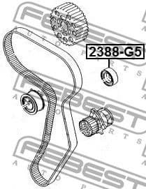 Deflection Pulley/Guide Pulley, timing belt 2388-G5 - image 2