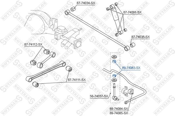 Mounting, stabiliser bar 89-74083-SX - image 2