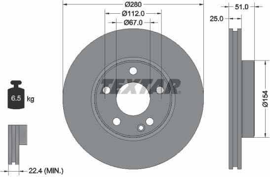 Brake Disc PRO+ 92257005