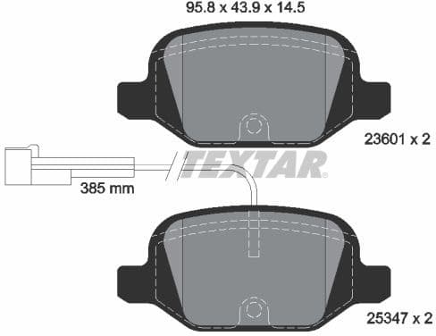 Brake Pad Set, disc brake Q+ 2360104