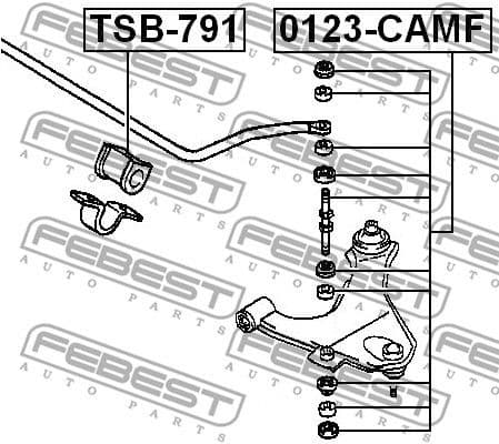 Mounting, stabiliser bar TSB-791 - image 2