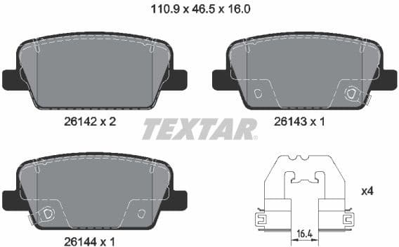 Brake Pad Set, disc brake Q+ 2614201