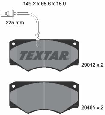 Brake Pad Set, disc brake 2901201