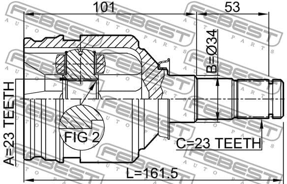 Joint Kit, drive shaft 0111-1NZFE - image 2