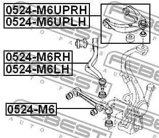 Control/Trailing Arm, wheel suspension 0524-M6LH - image 2