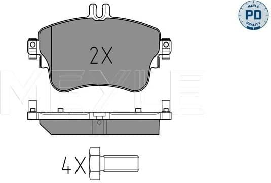 Brake Pad Set, disc brake MEYLE-PD: Advanced performance and design. 025 253 2619/PD